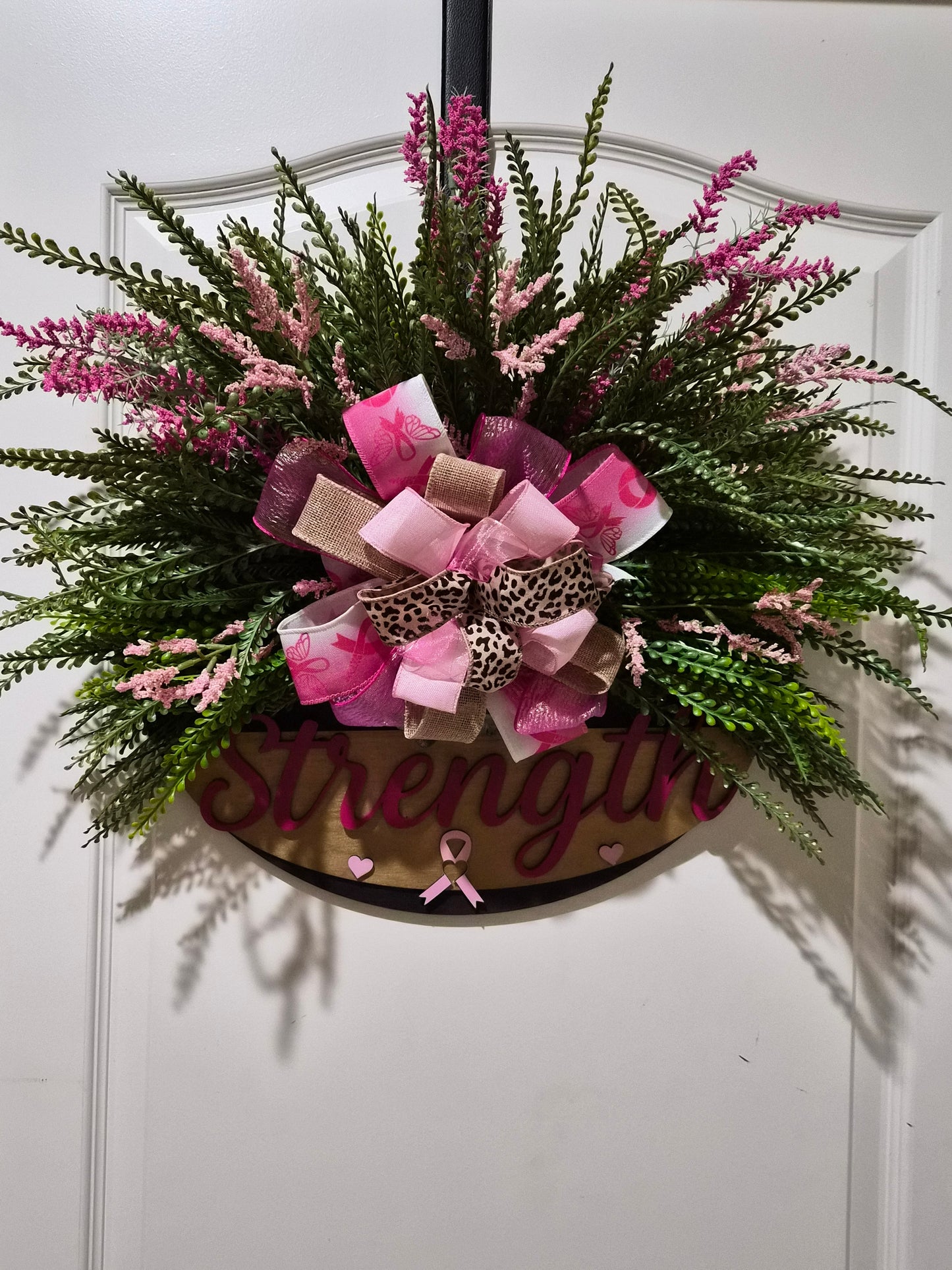 Strength Door Hanger - Breast Cancer Awareness Edition