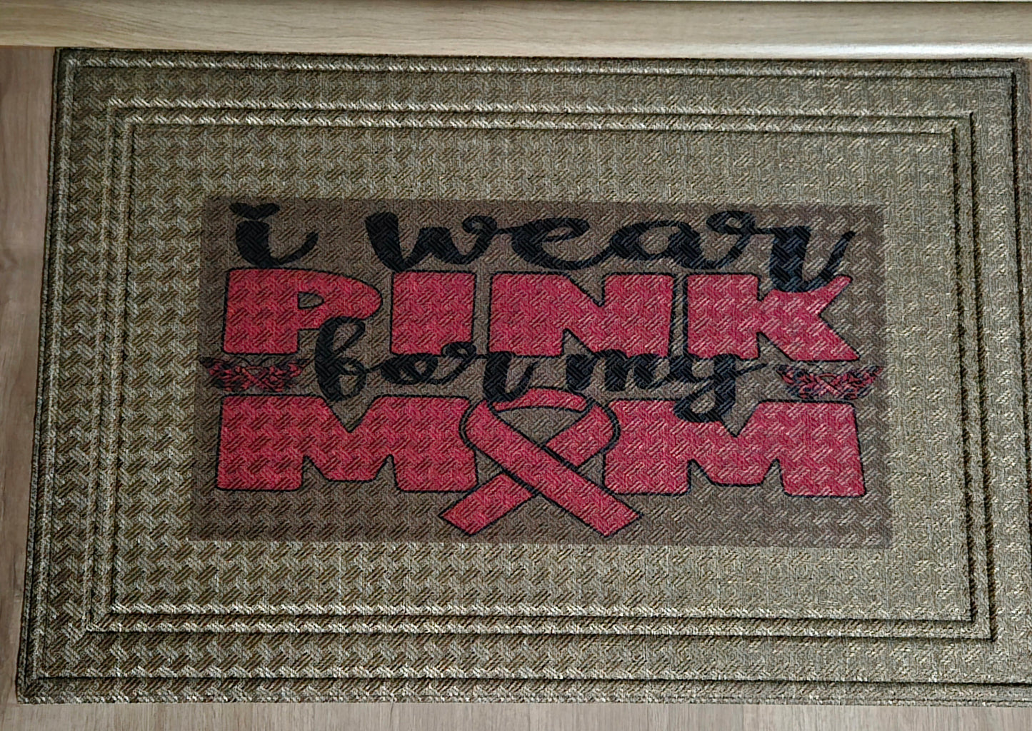 I Wear Pink For… 24x36 Doormat – Breast Cancer Awareness Edition