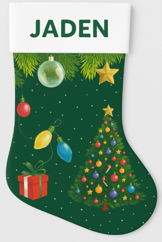 Personalized Christmas Stocking. Please provide the name to be placed on the stocking. Make sure the spelling is correct. Thanks