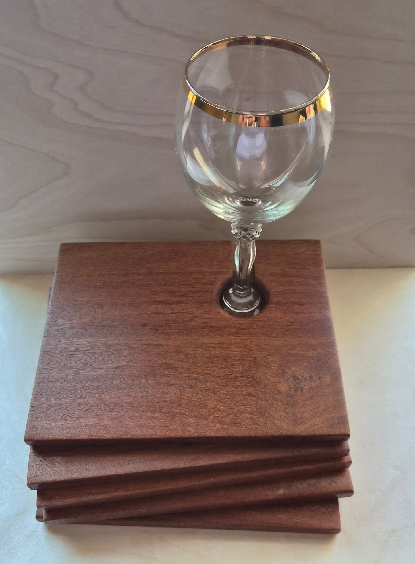 Cumaru - Wine Glass Charcuterie Board Set – 4 Pieces