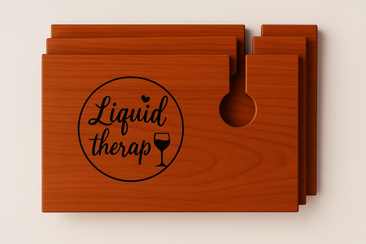 Liquid Therapy - Wine Glass Charcuterie Board Set - 4 Pieces