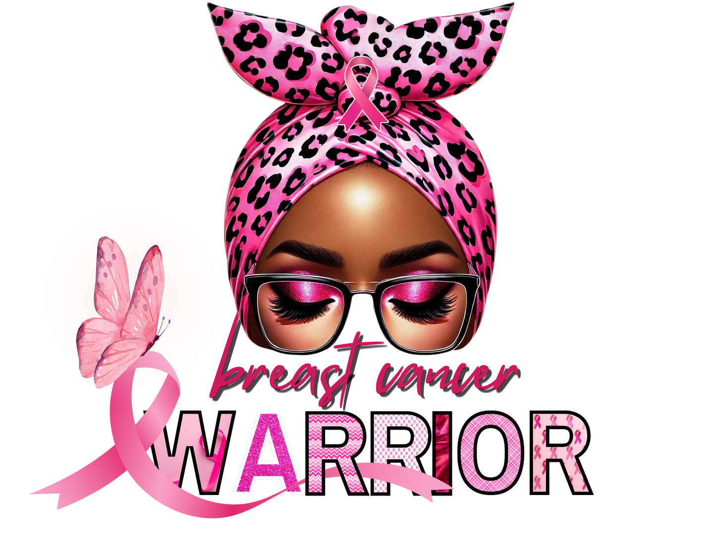 Editable Breast Cancer Warrior Digital Design