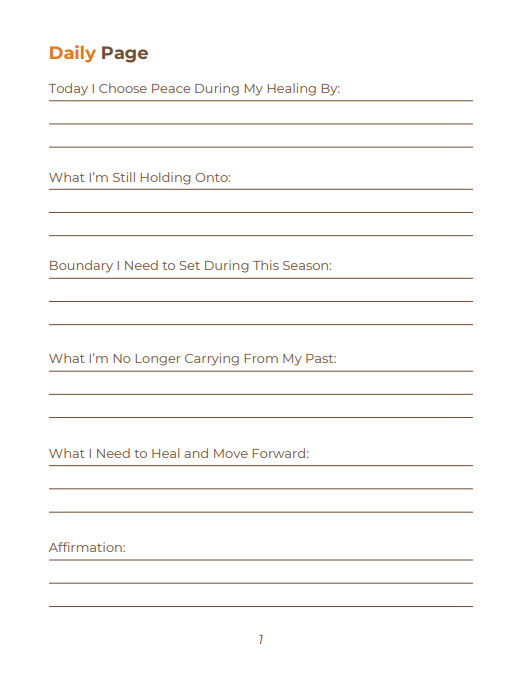 Peace After Divorce Journal