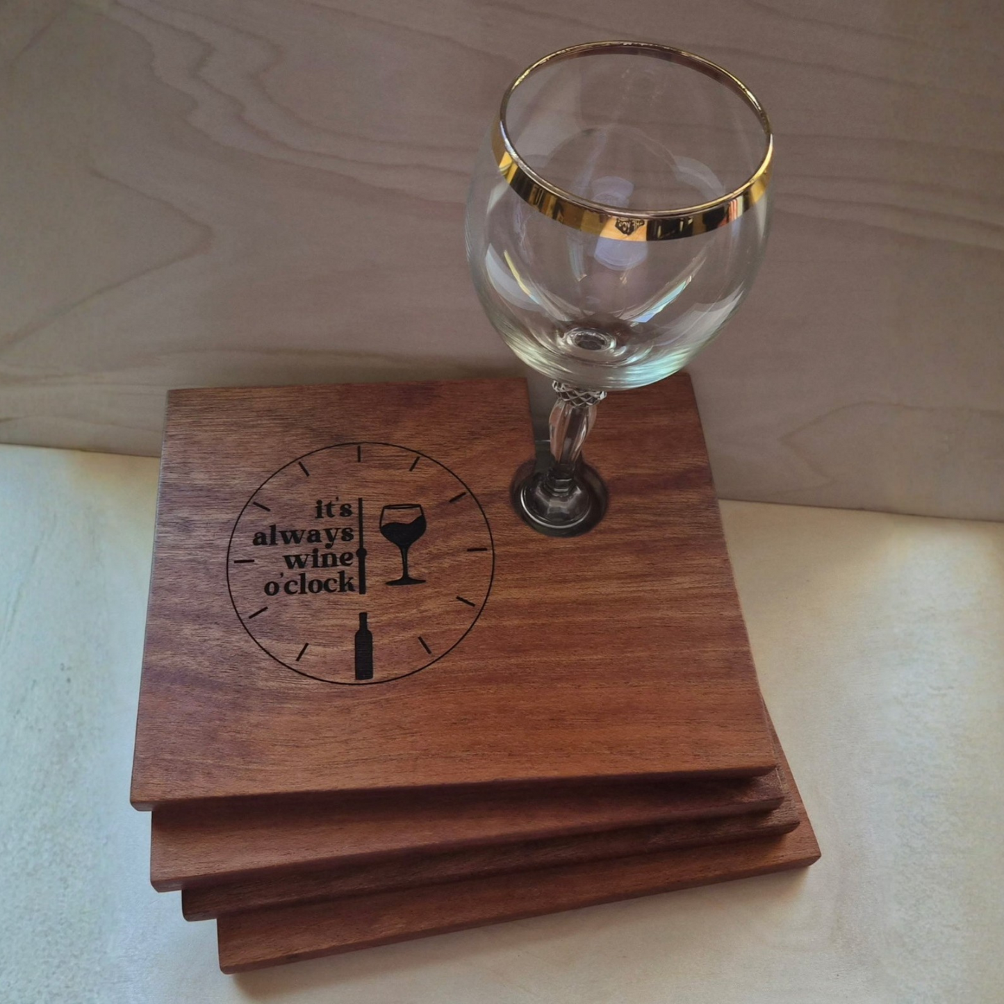 Personalized Wine Glass Charcuterie Board